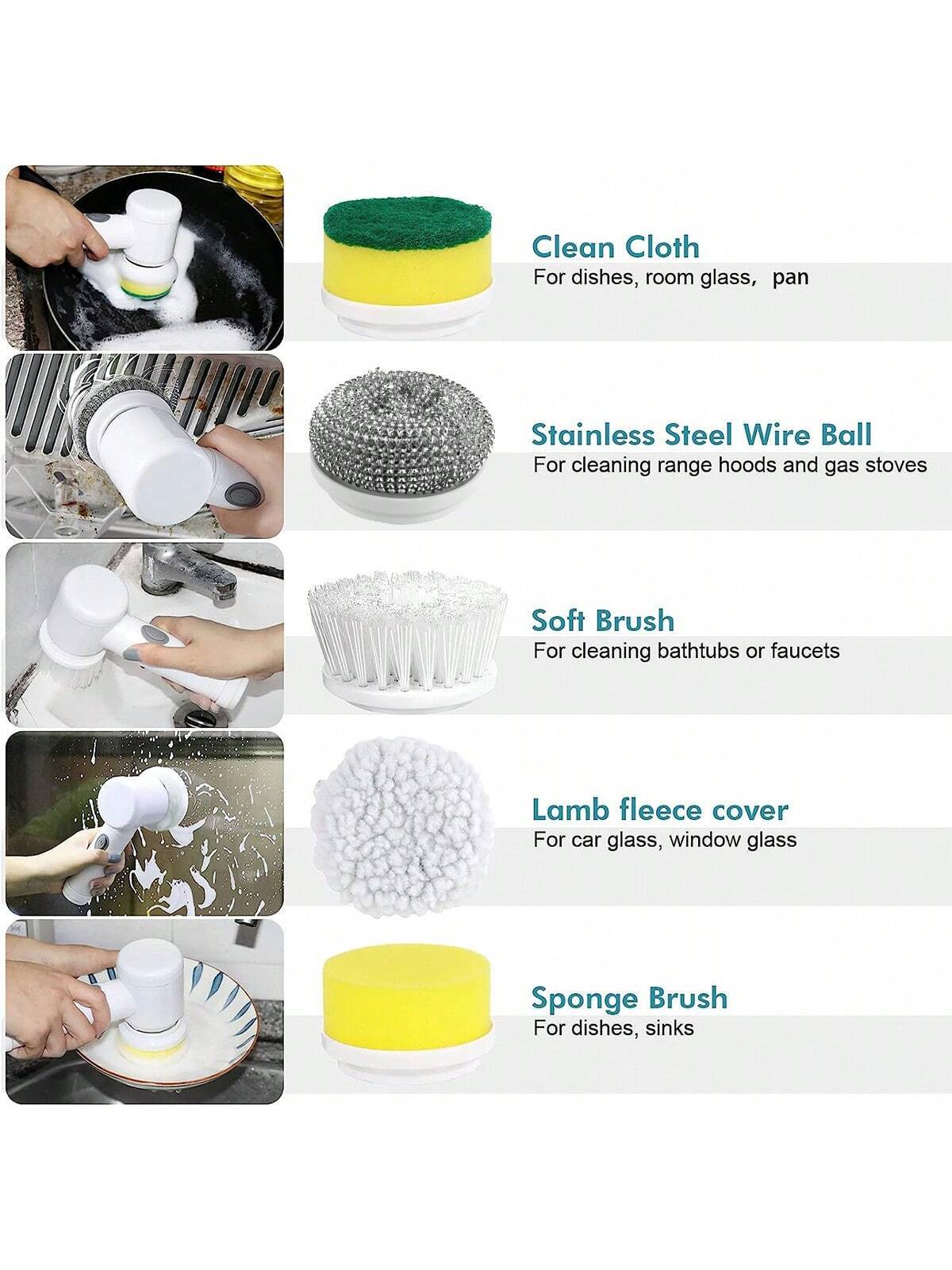 Cepillo de Limpieza Eléctrico 5 en 1 - CleanMax™